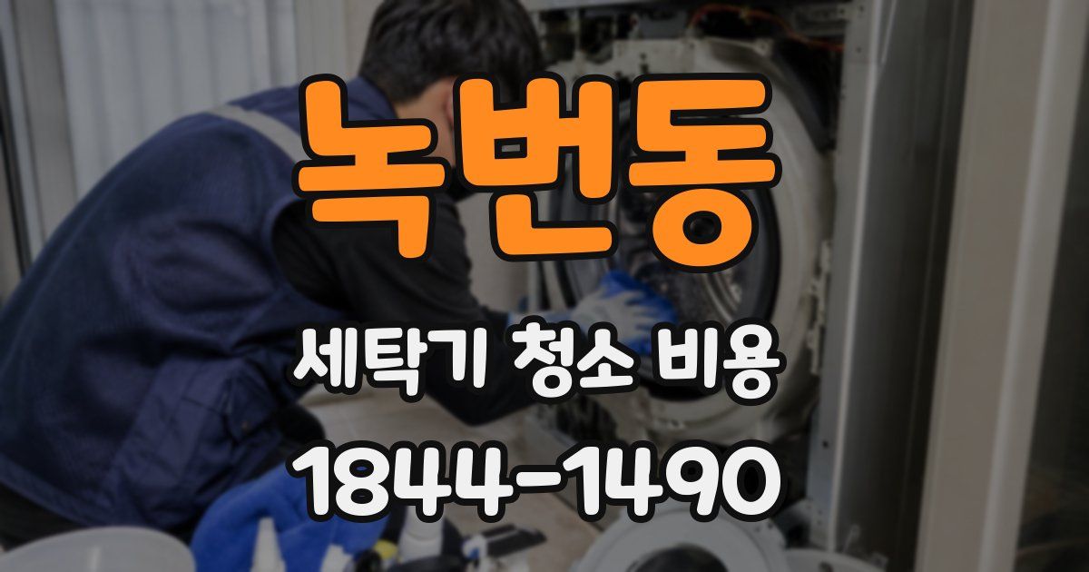 녹번동 세탁기 청소 비용