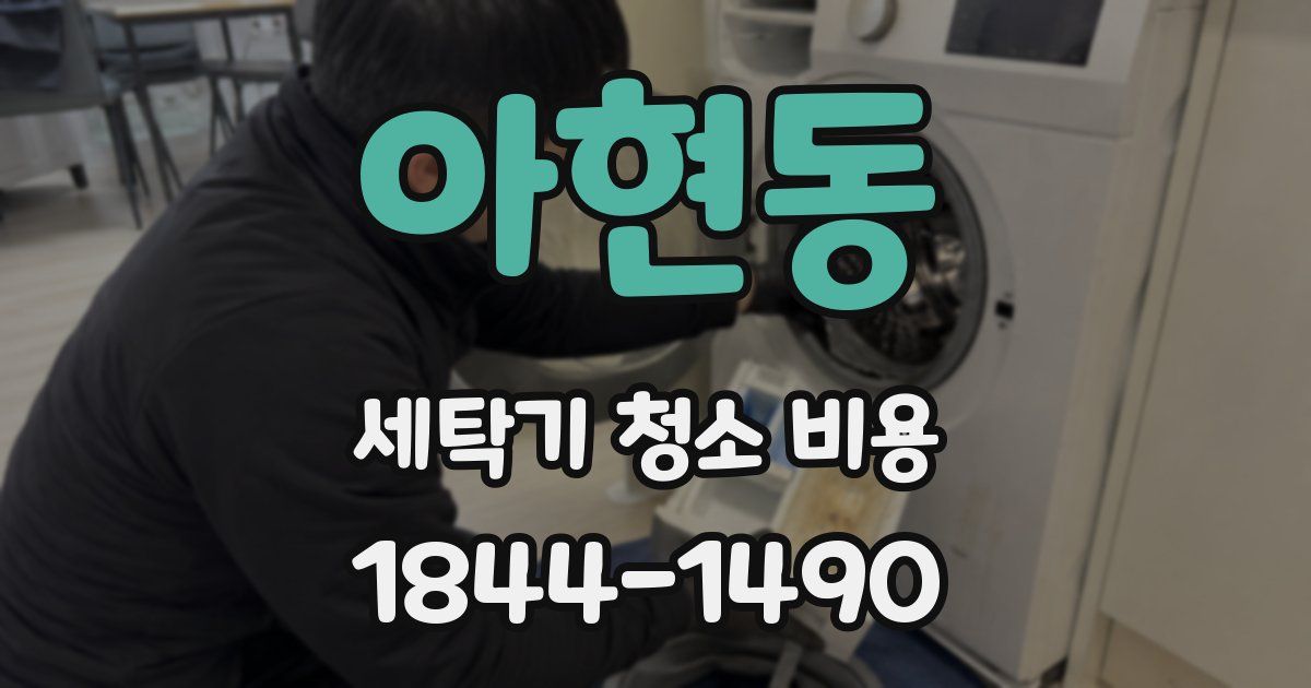 아현동 세탁기 청소 비용