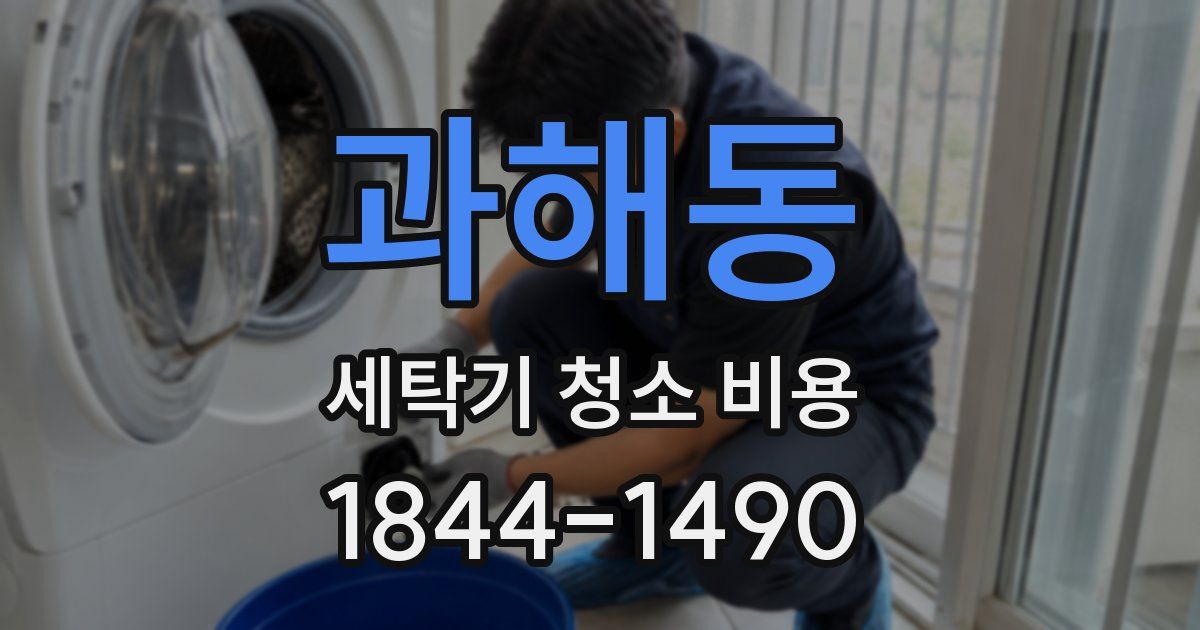 과해동 세탁기 청소 비용