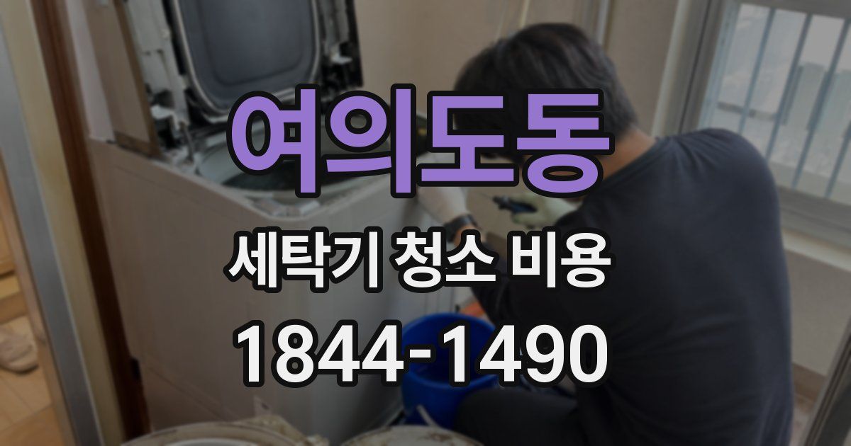 여의도동 세탁기 청소 비용