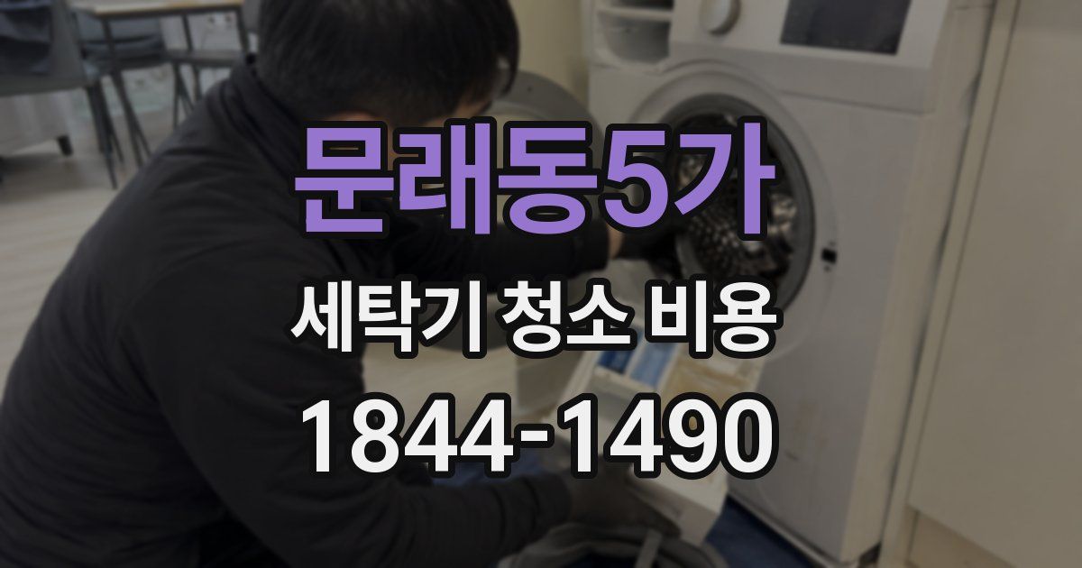문래동5가 세탁기 청소 비용