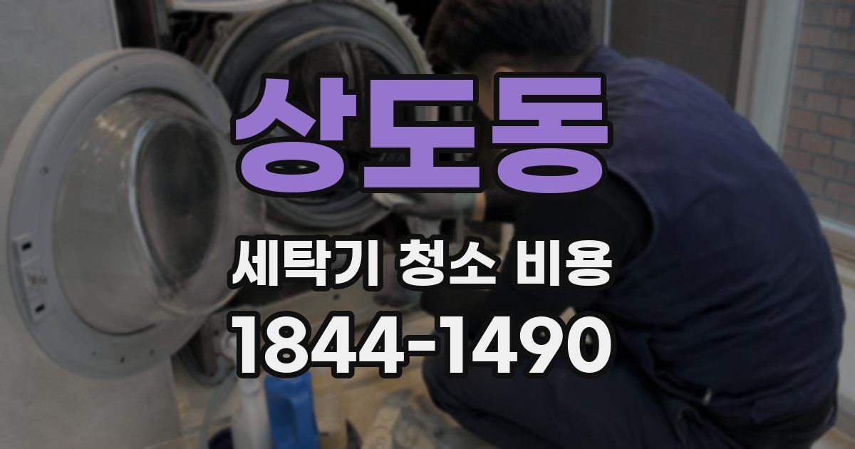 상도동 세탁기 청소 비용