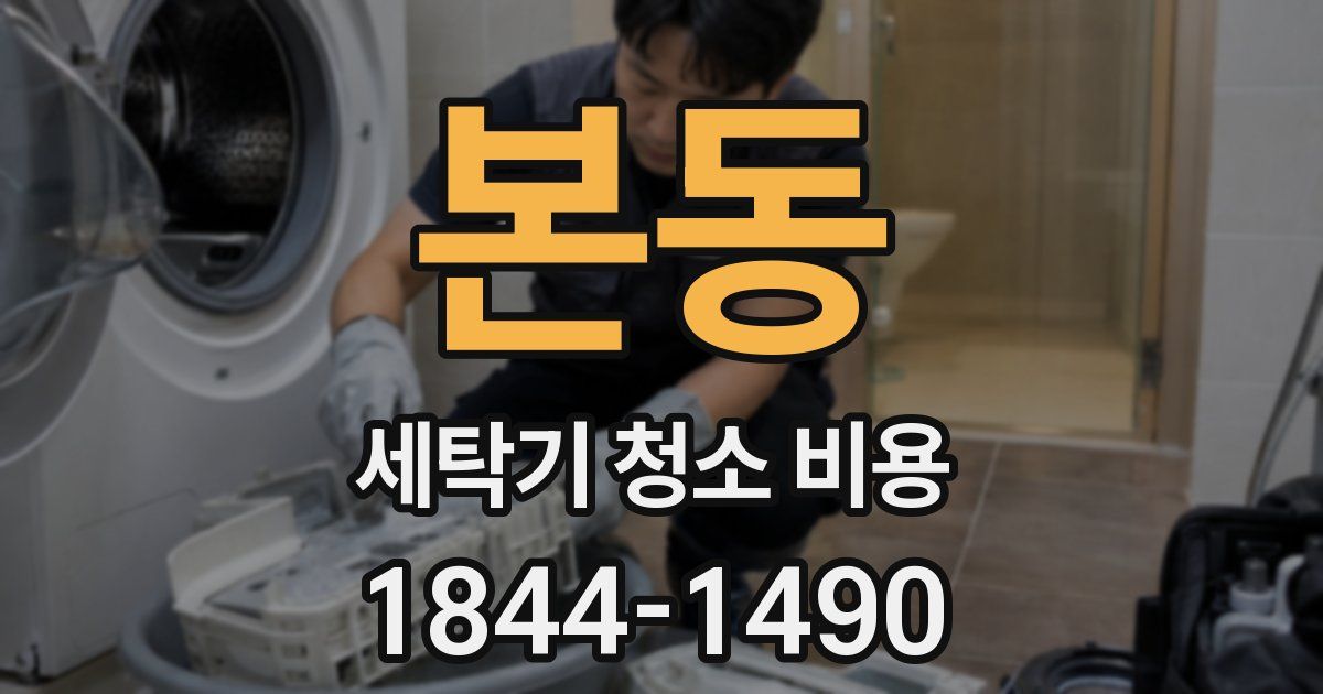 본동 세탁기 청소 비용