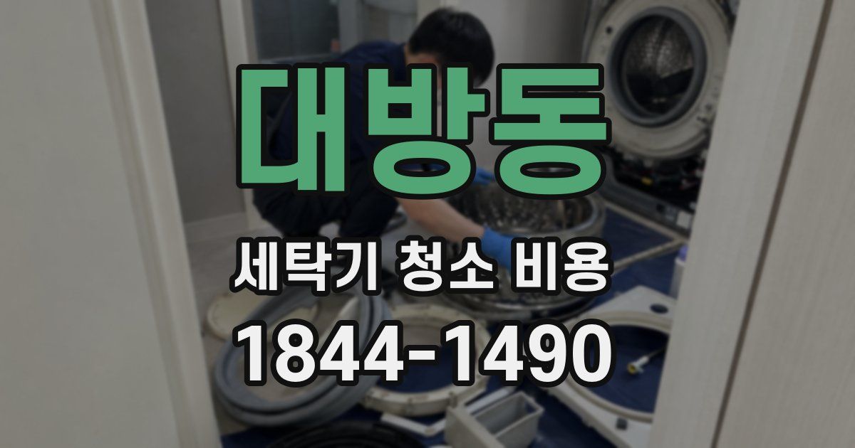 대방동 세탁기 청소 비용