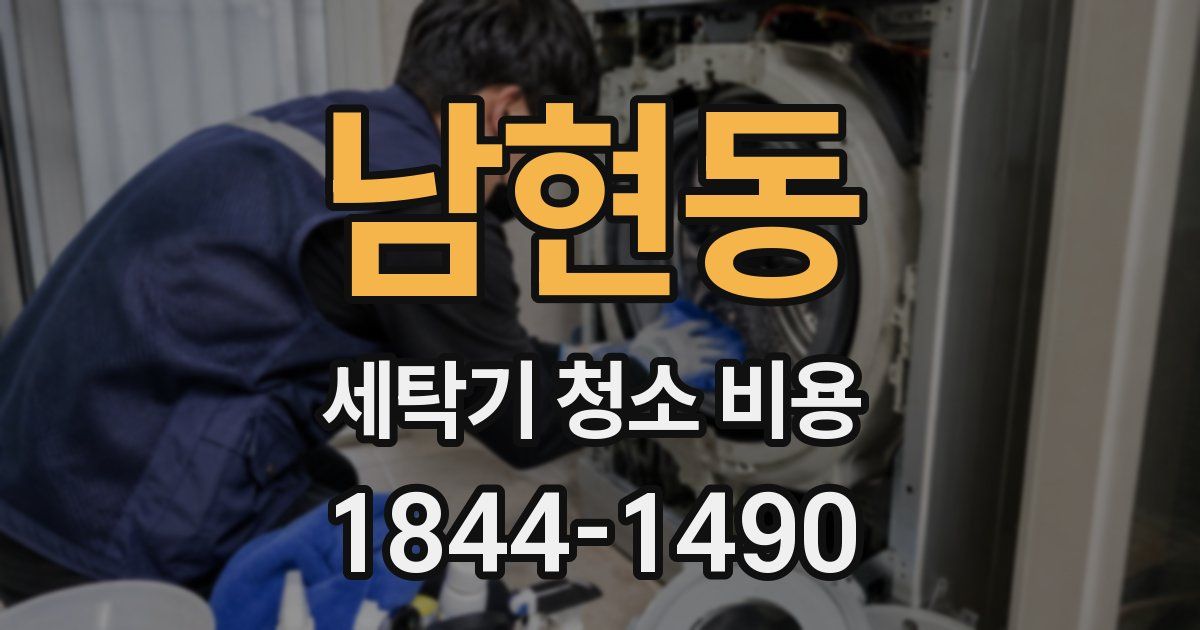 남현동 세탁기 청소 비용