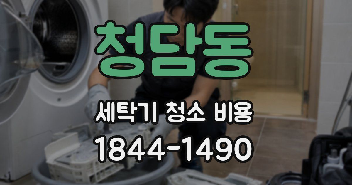 청담동 세탁기 청소 비용