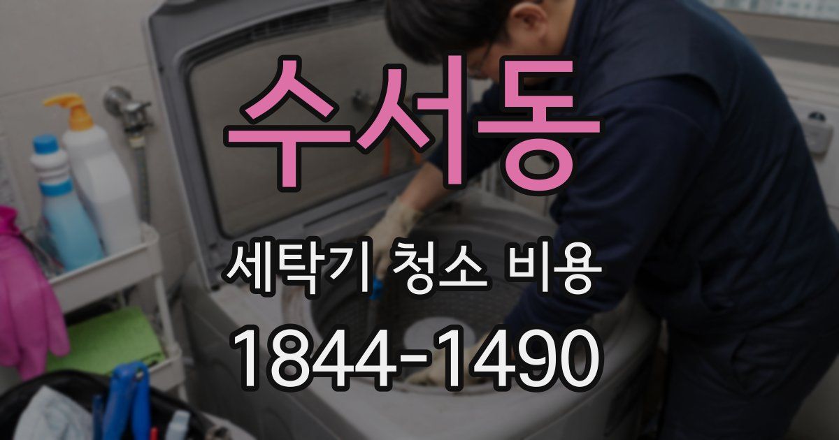 수서동 세탁기 청소 비용