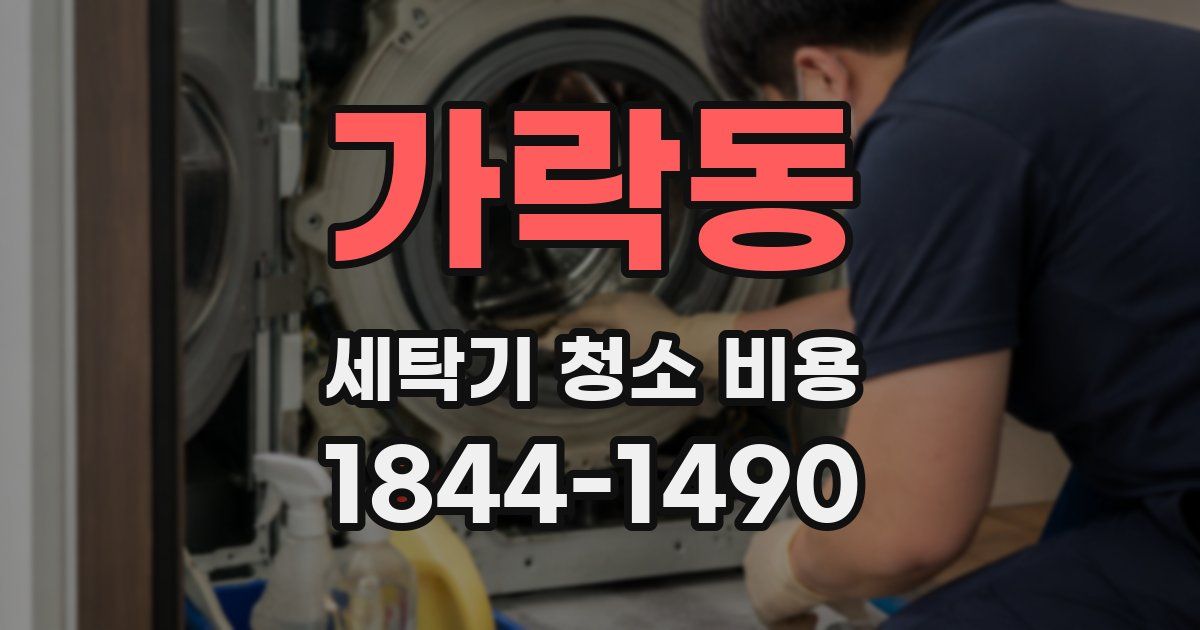 가락동 세탁기 청소 비용