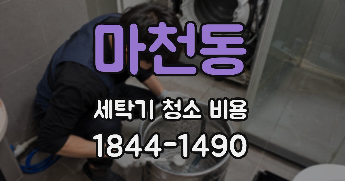 마천동 세탁기 청소 비용