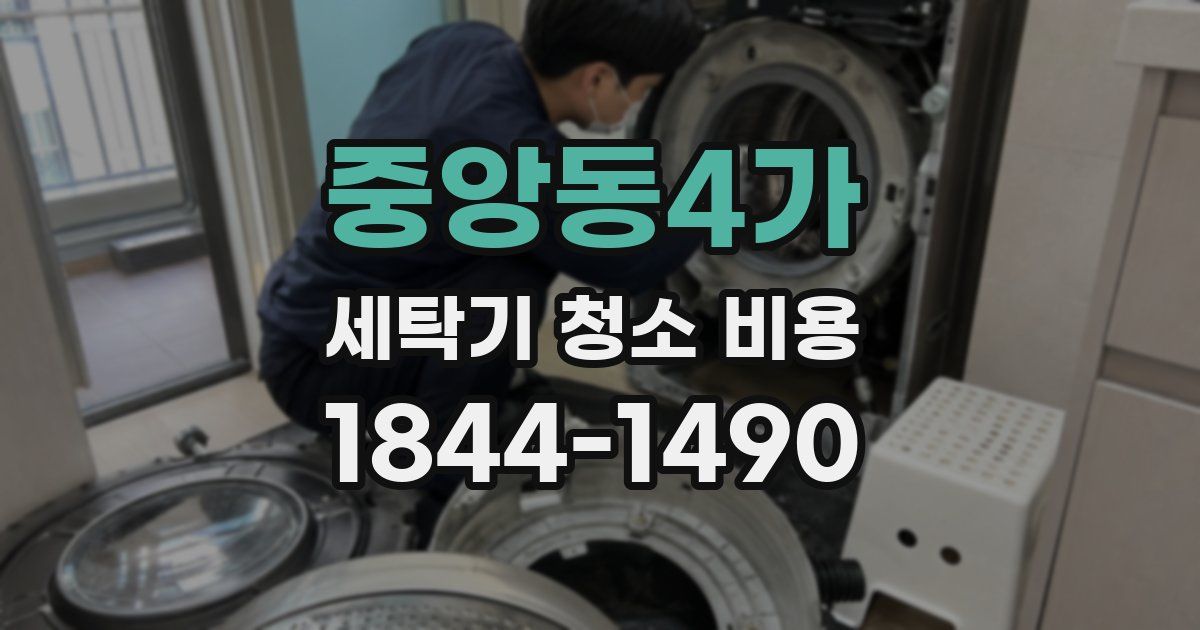 중앙동4가 세탁기 청소 비용