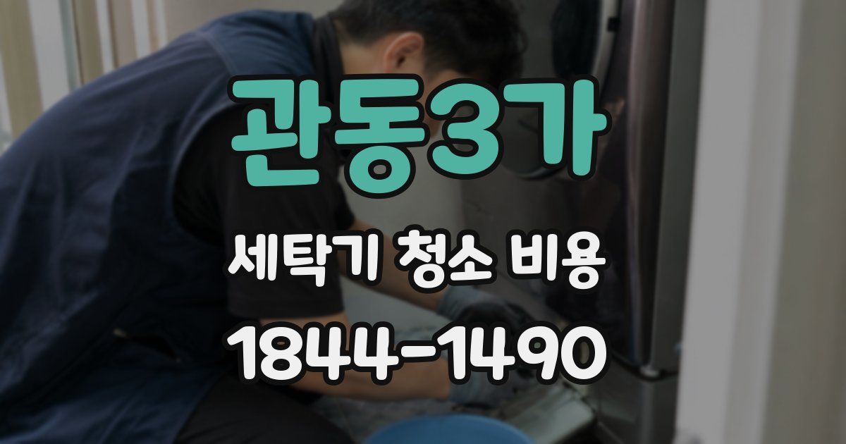 관동3가 세탁기 청소 비용