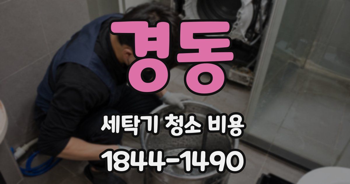 경동 세탁기 청소 비용