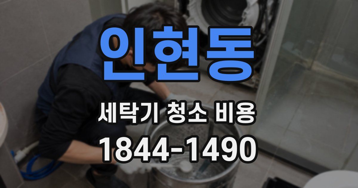 인현동 세탁기 청소 비용