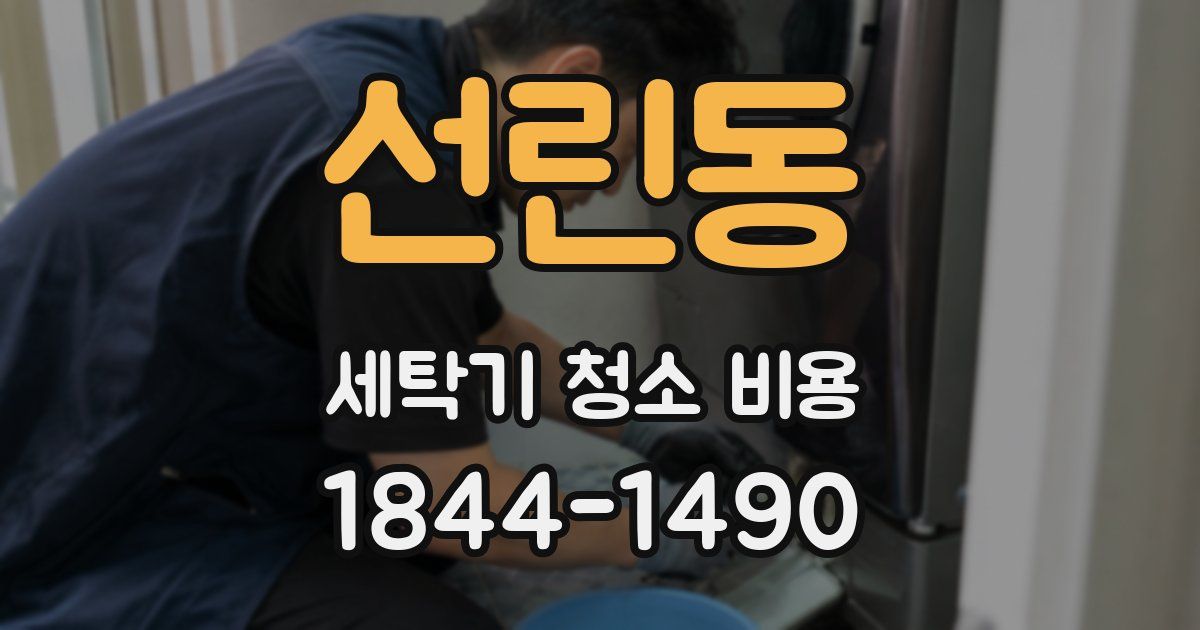 선린동 세탁기 청소 비용