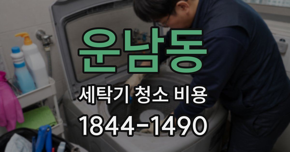 운남동 세탁기 청소 비용