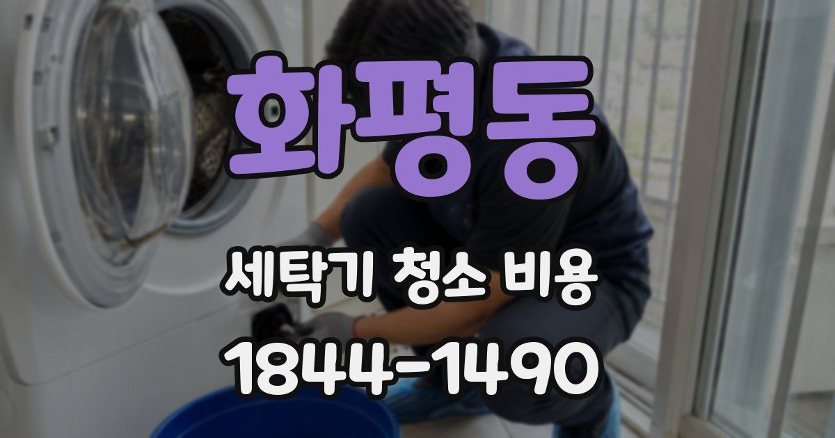 화평동 세탁기 청소 비용