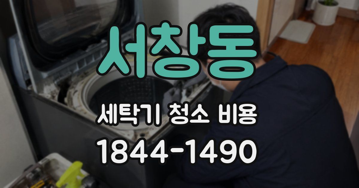 서창동 세탁기 청소 비용