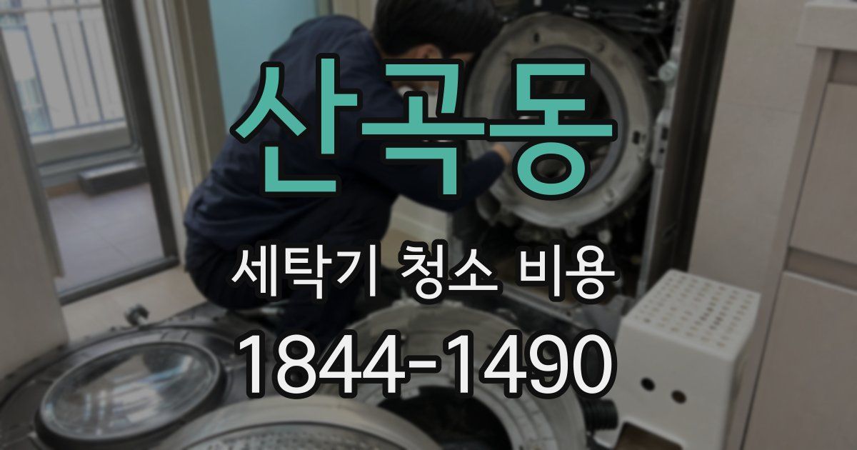 산곡동 세탁기 청소 비용