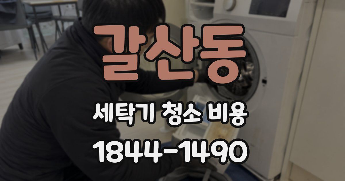 갈산동 세탁기 청소 비용
