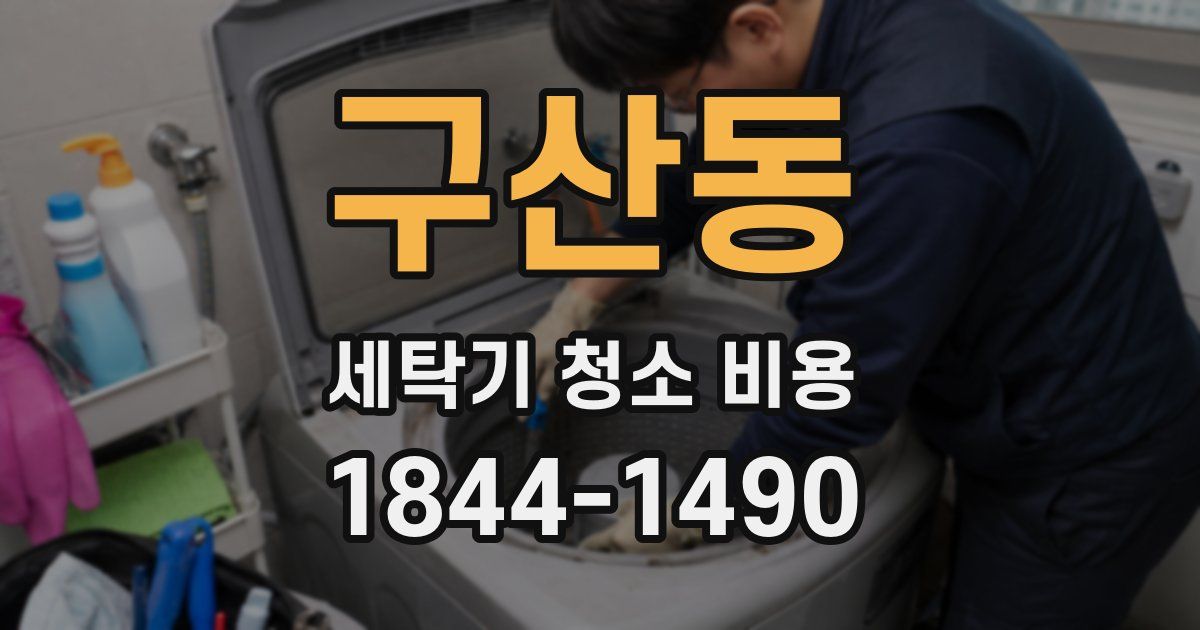 구산동 세탁기 청소 비용