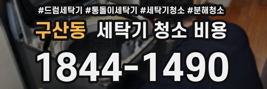 구산동 세탁기 청소 비용