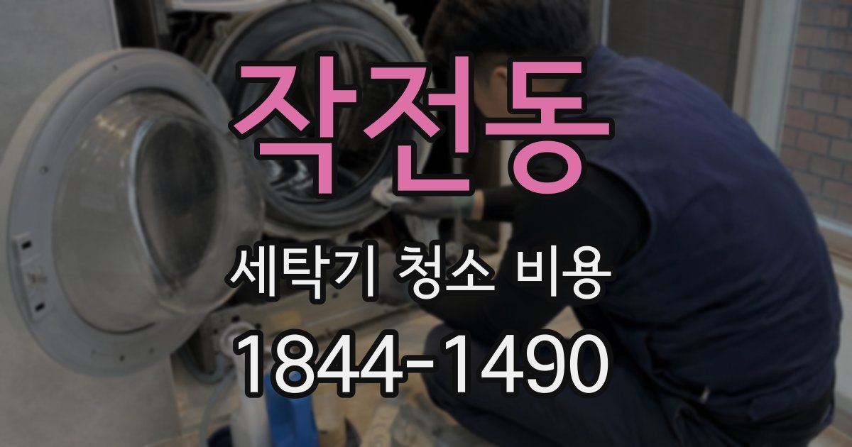 작전동 세탁기 청소 비용