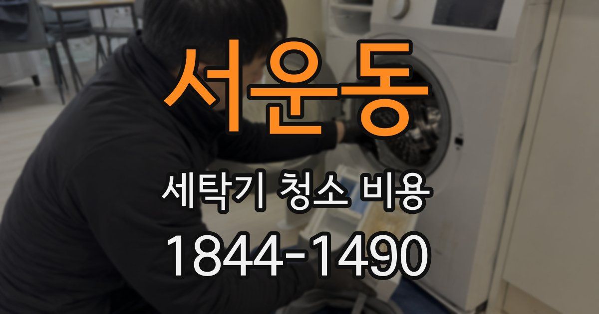 서운동 세탁기 청소 비용