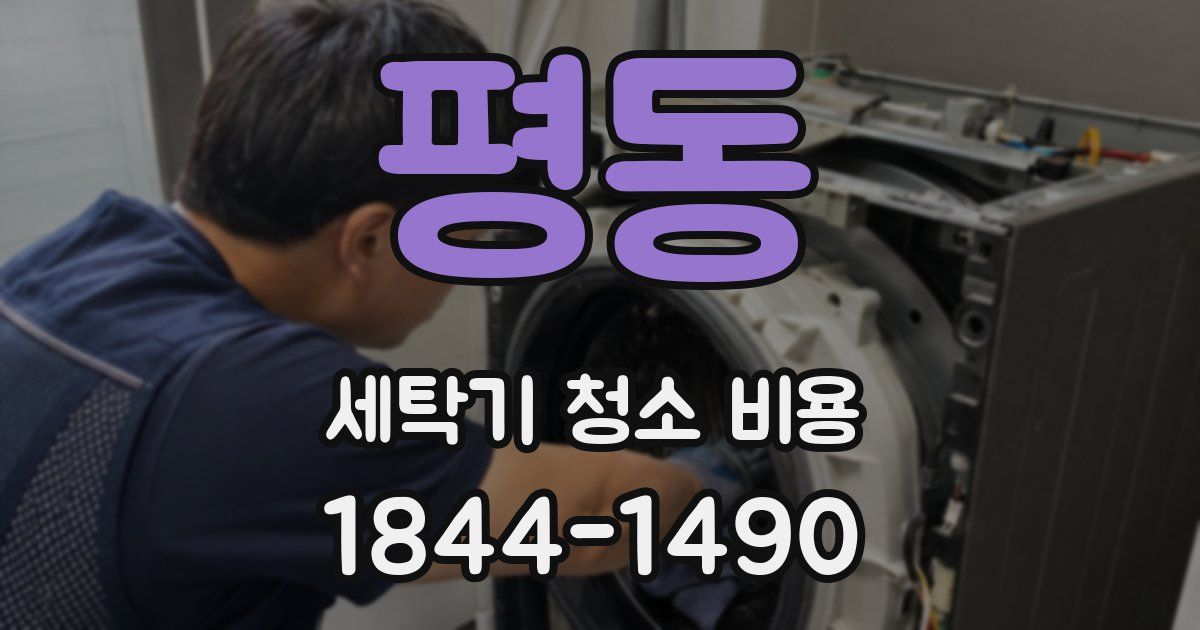 평동 세탁기 청소 비용