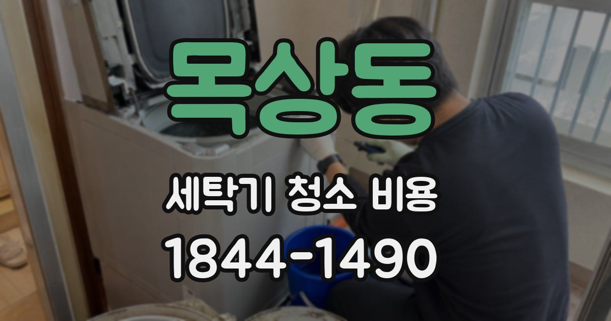 목상동 세탁기 청소 비용