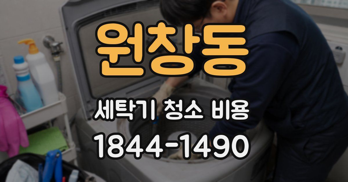 원창동 세탁기 청소 비용