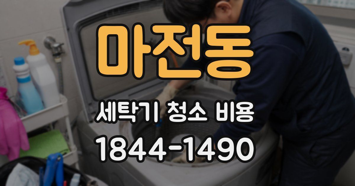 마전동 세탁기 청소 비용