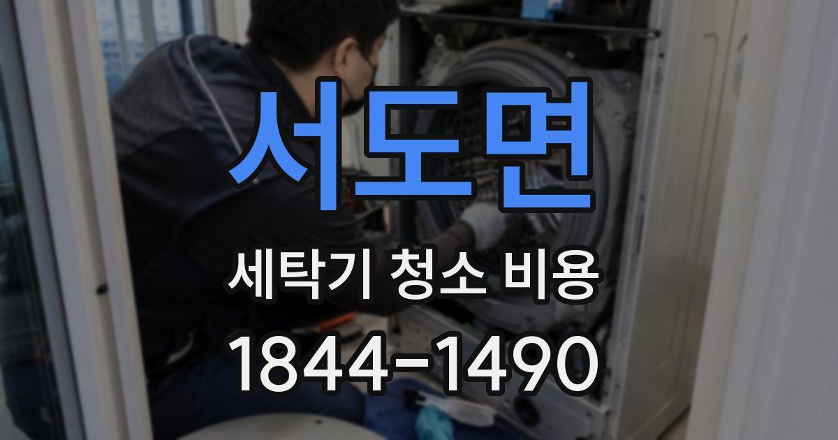 서도면 세탁기 청소 비용