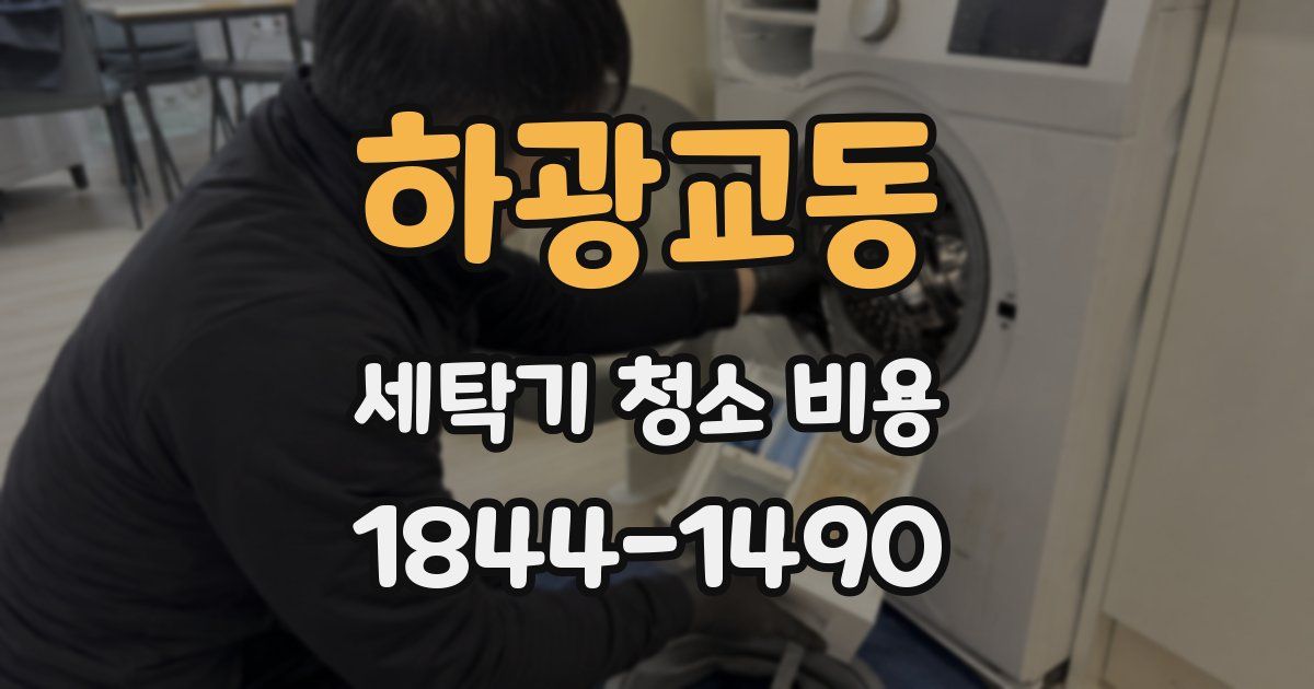 하광교동 세탁기 청소 비용