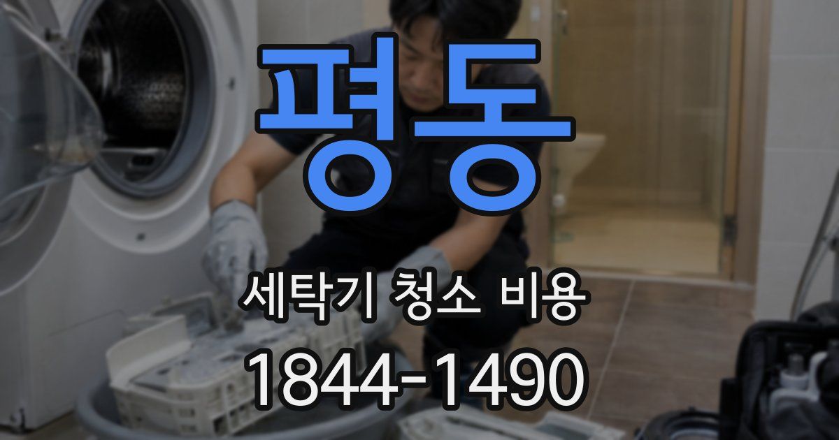 평동 세탁기 청소 비용