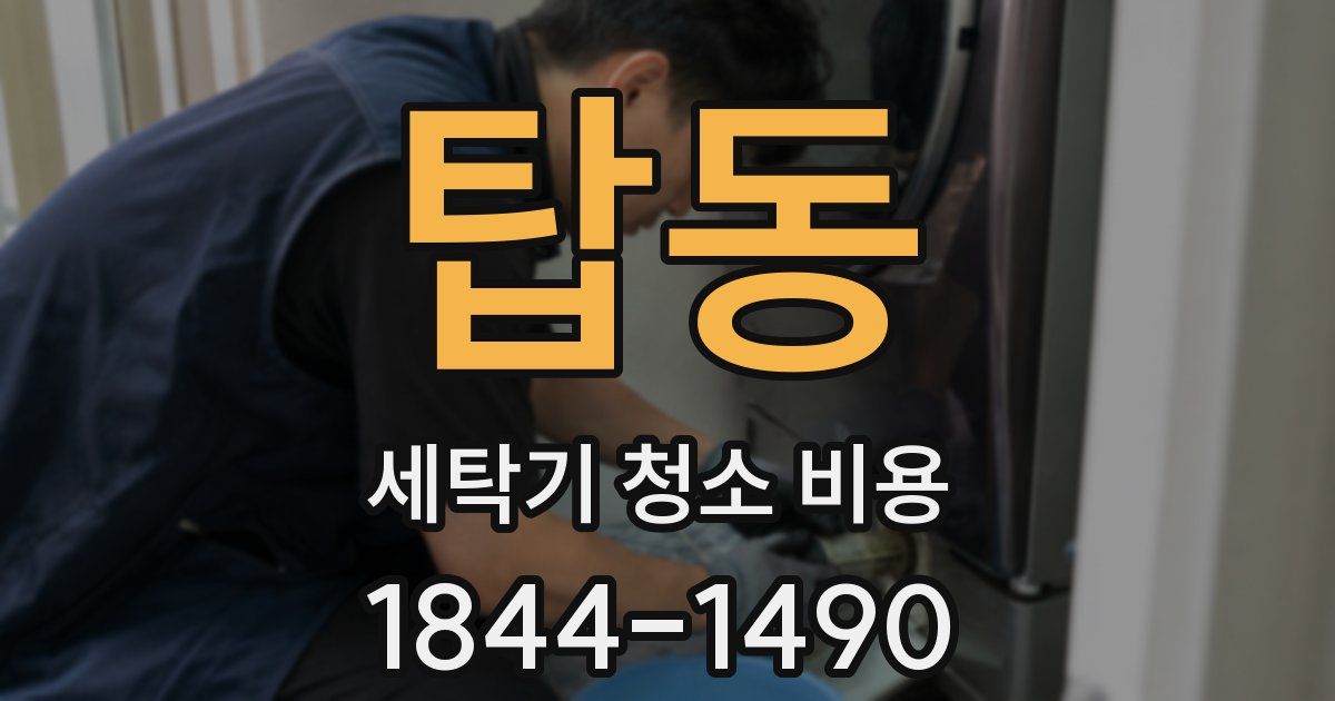 탑동 세탁기 청소 비용