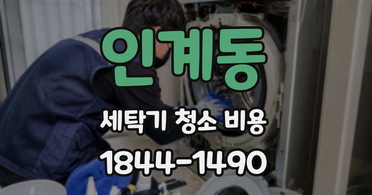 인계동 세탁기 청소 비용