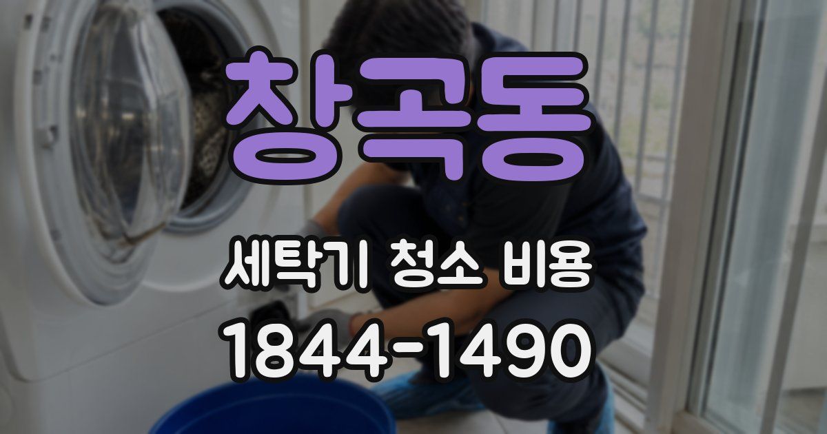 창곡동 세탁기 청소 비용
