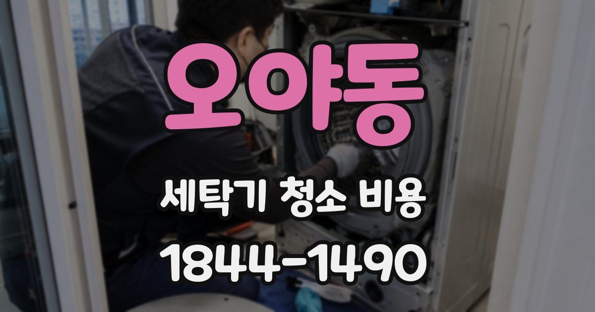 오야동 세탁기 청소 비용