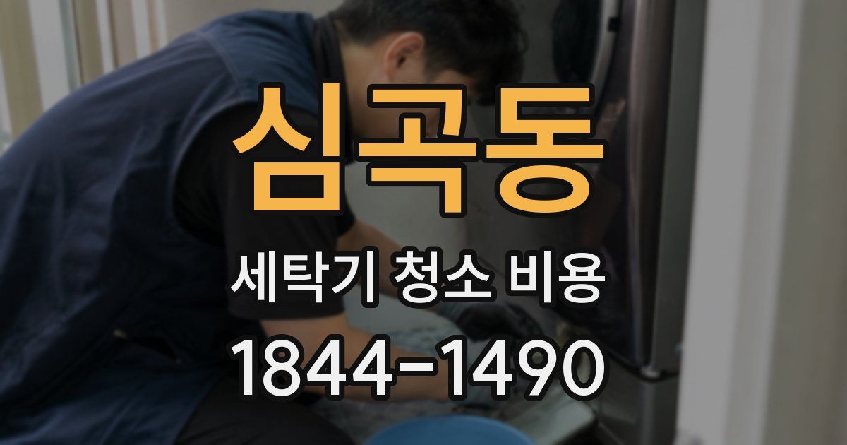 심곡동 세탁기 청소 비용