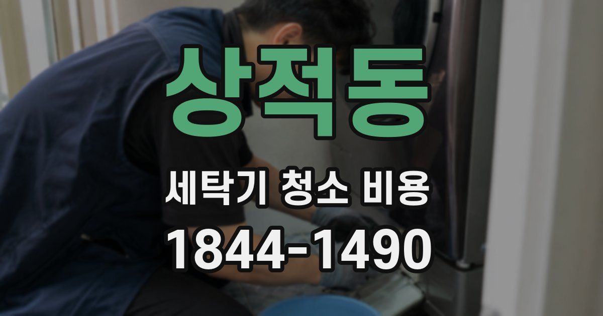 상적동 세탁기 청소 비용