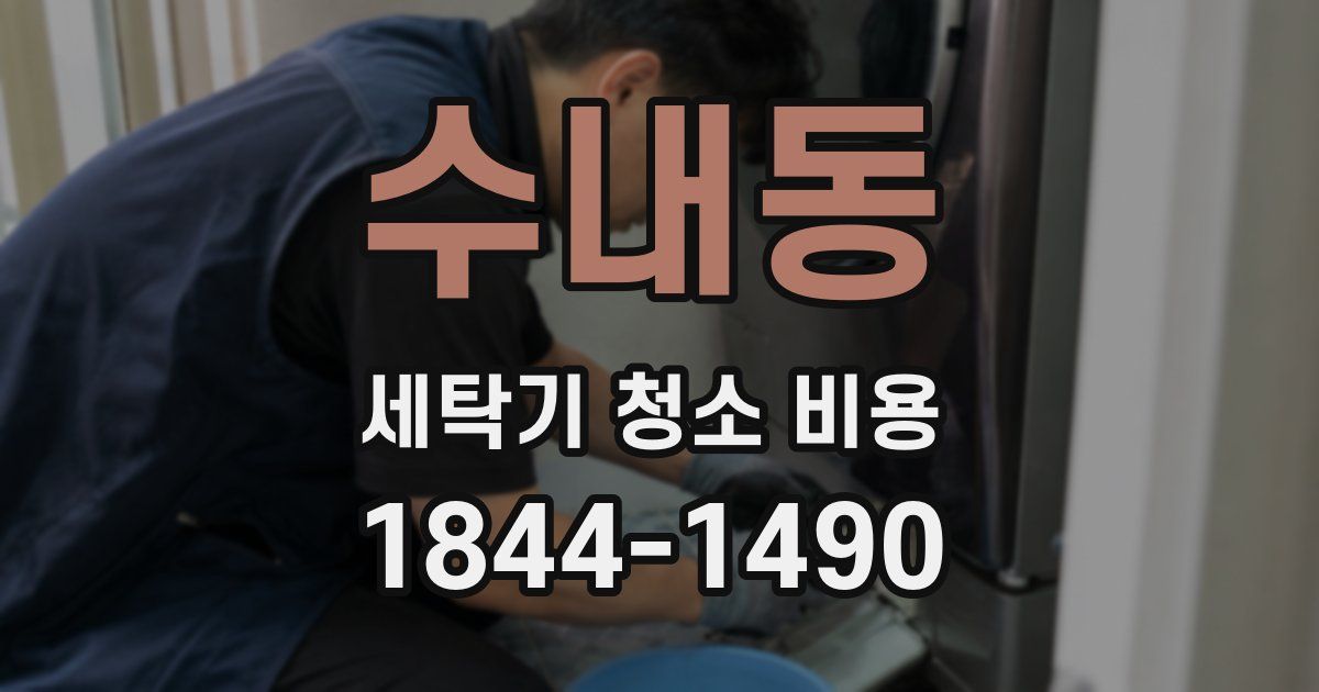 수내동 세탁기 청소 비용