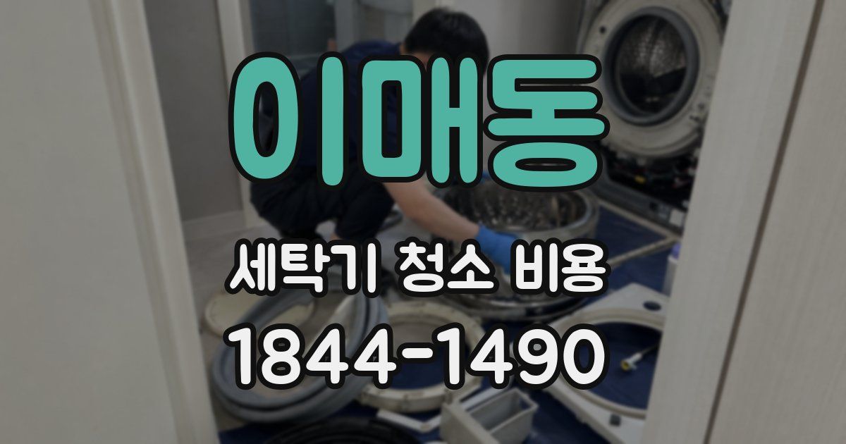 이매동 세탁기 청소 비용