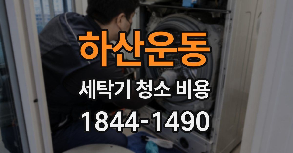 하산운동 세탁기 청소 비용