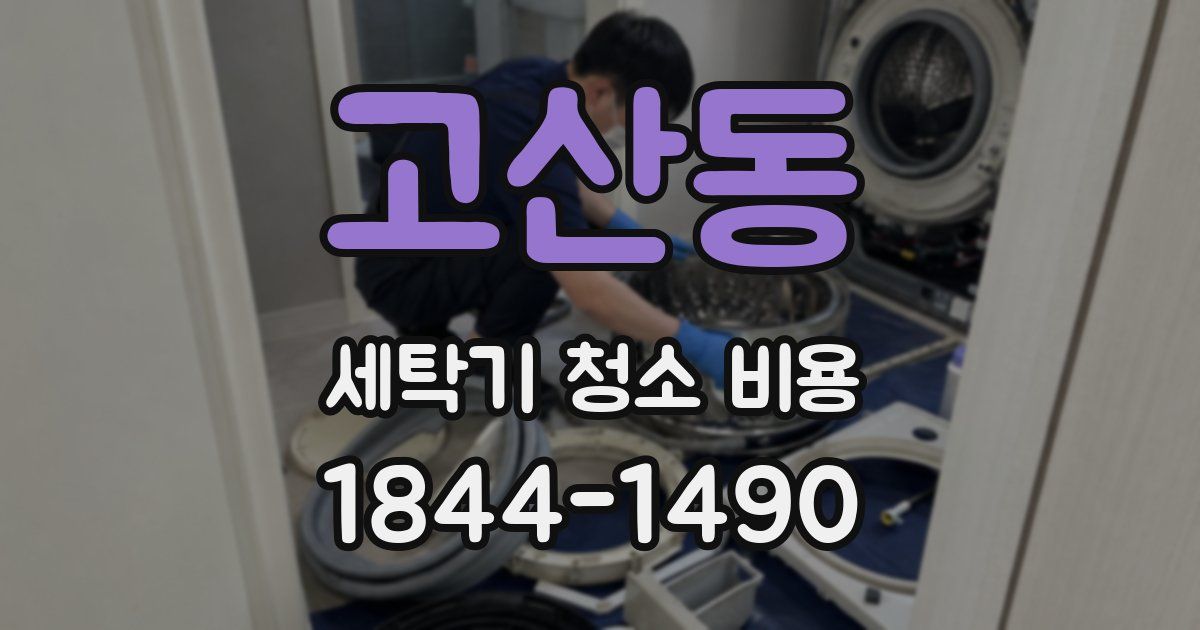 고산동 세탁기 청소 비용