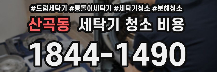 산곡동 세탁기 청소 비용