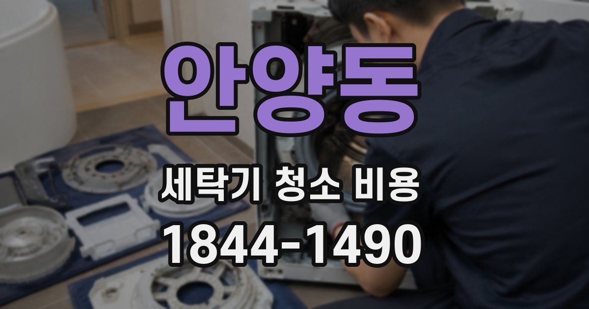 안양동 세탁기 청소 비용