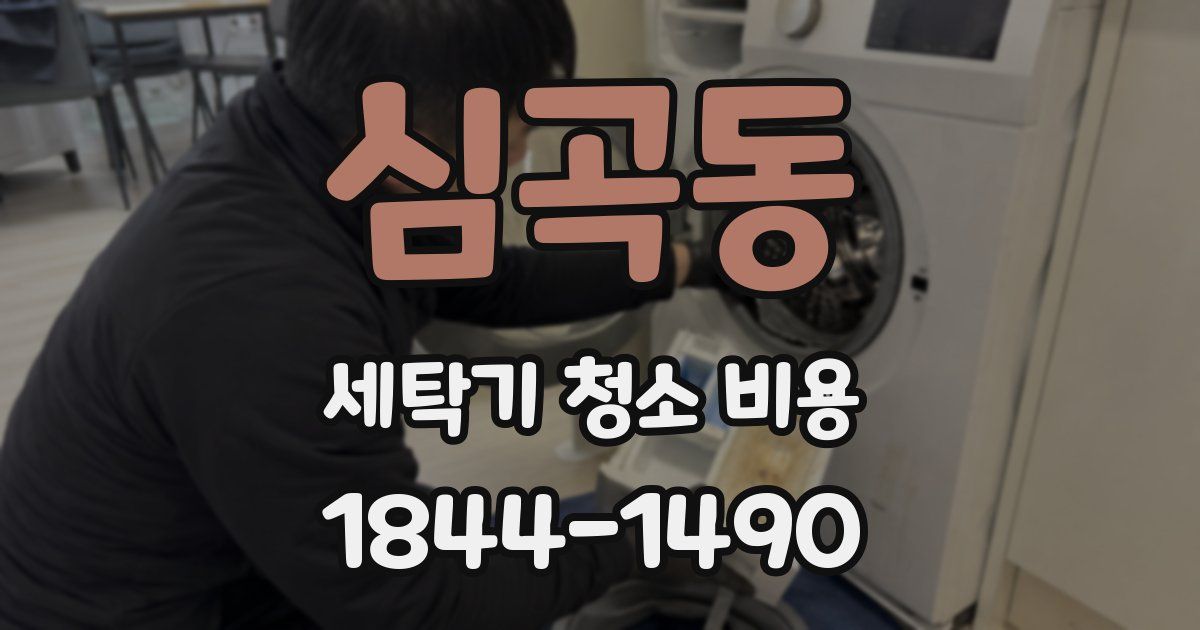 심곡동 세탁기 청소 비용