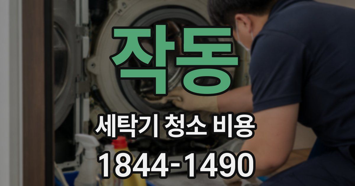 작동 세탁기 청소 비용
