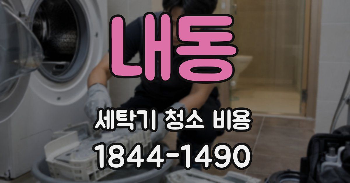 내동 세탁기 청소 비용