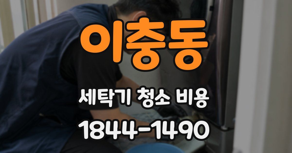 이충동 세탁기 청소 비용